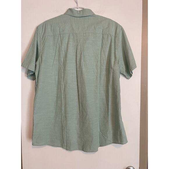 NWT Eddie Bauer Red Grifton Short-Sleeve Shirt Cotton Button Up Size XLT - Picture 2 of 4